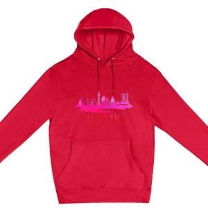 Modern Austin Cityscape Souvenir Austin Texas Skyline Premium Pullover Hoodie