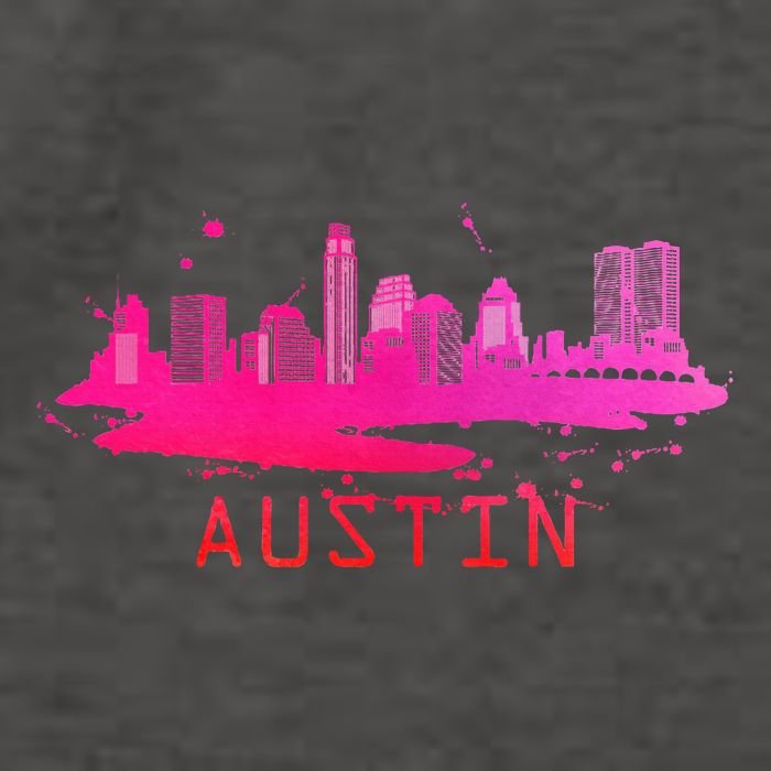 Modern Austin Cityscape Souvenir Austin Texas Skyline Vector Backpack