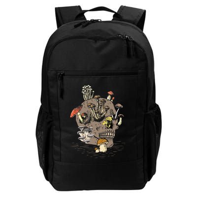 Mushroom Art Clothing Mushroom Collector Skull Graphic Backpack