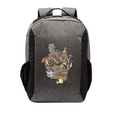 Mushroom Art Clothing Mushroom Collector Skull Graphic Vector Backpack