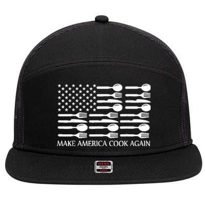 Make America Cook Again Cooking Chef 7 Panel Mesh Trucker Snapback Hat