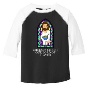 Mac and Cheese Lover Cheesus Christ Our Lord In Flavor Toddler Fine Jersey T-Shirt