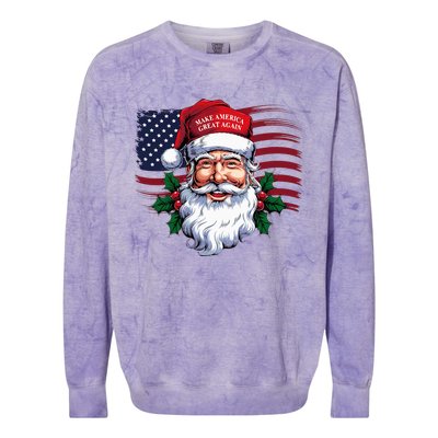 Make A Christmas Great Again Xmas Trump Maga Colorblast Crewneck Sweatshirt