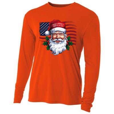 Make A Christmas Great Again Xmas Trump Maga Cooling Performance Long Sleeve Crew