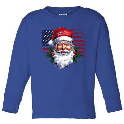 Make A Christmas Great Again Xmas Trump Maga Toddler Long Sleeve Shirt