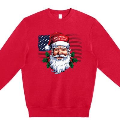 Make A Christmas Great Again Xmas Trump Maga Premium Crewneck Sweatshirt