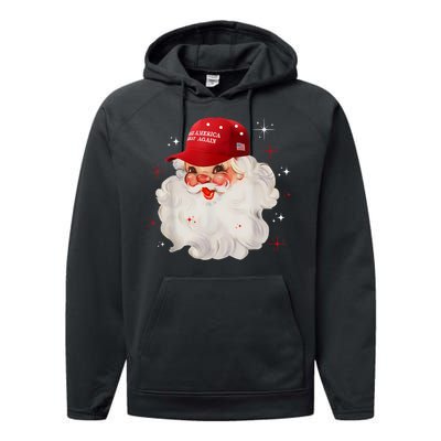 Make A Christmas Great Again Xmas Trump Maga Pajamas Santa Performance Fleece Hoodie