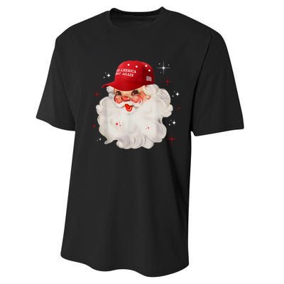 Make A Christmas Great Again Xmas Trump Maga Pajamas Santa Performance Sprint T-Shirt