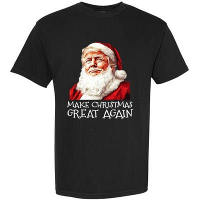 Make A Christmas Great Again Xmas President Trump Maga Santa Garment-Dyed Heavyweight T-Shirt