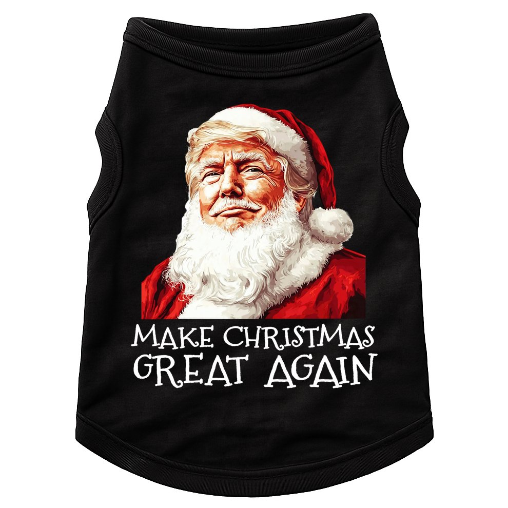 Make A Christmas Great Again Xmas President Trump Maga Santa Doggie Tank