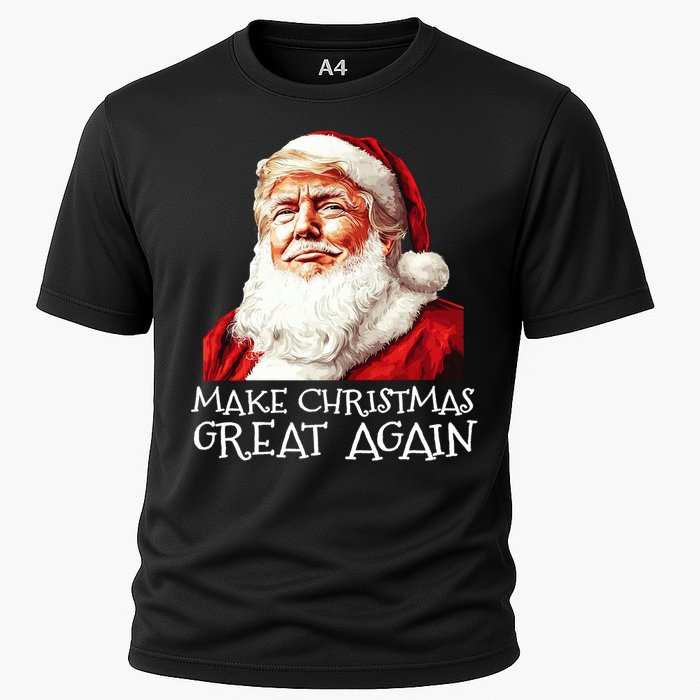 Make A Christmas Great Again Xmas President Trump Maga Santa Cooling Performance Crew T-Shirt