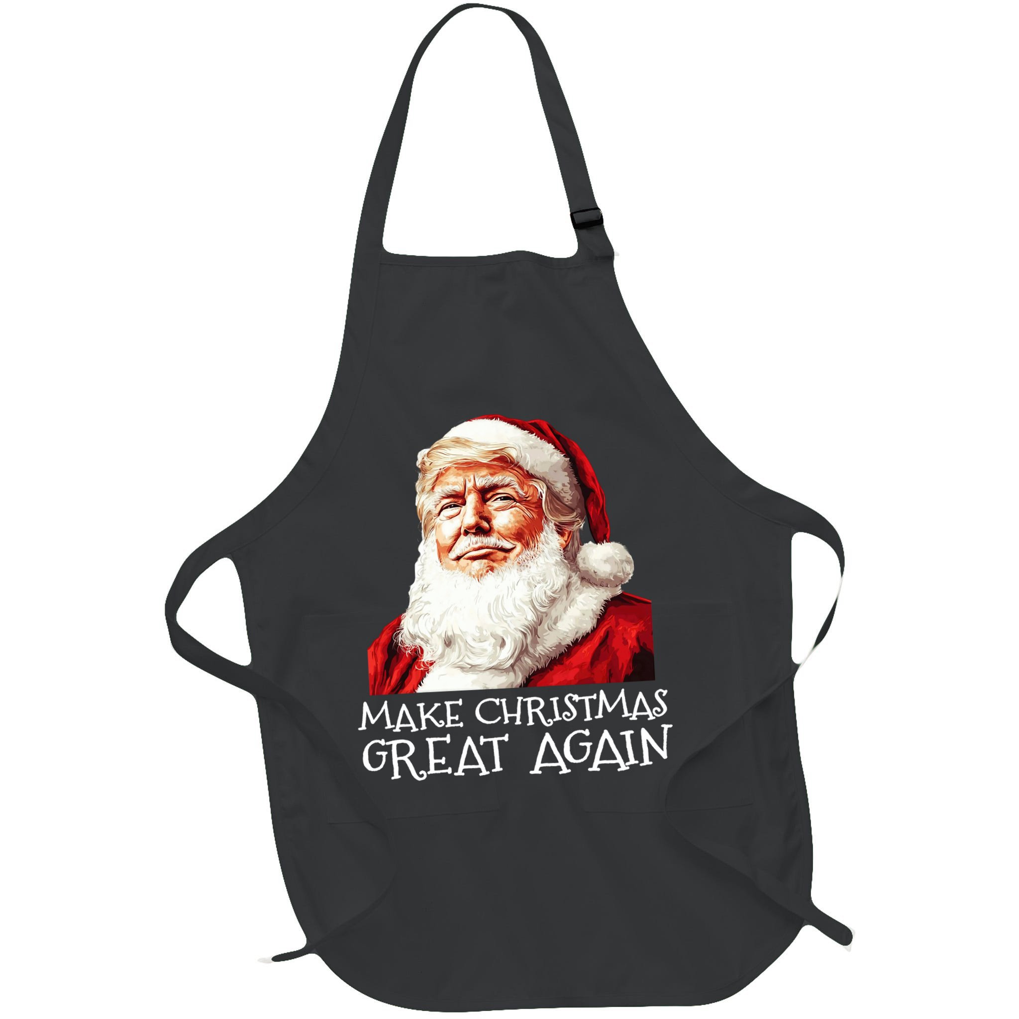 Make A Christmas Great Again Xmas President Trump Maga Santa Apron