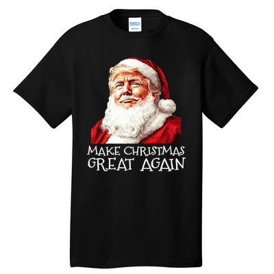 Make A Christmas Great Again Xmas President Trump Maga Santa Tall T-Shirt