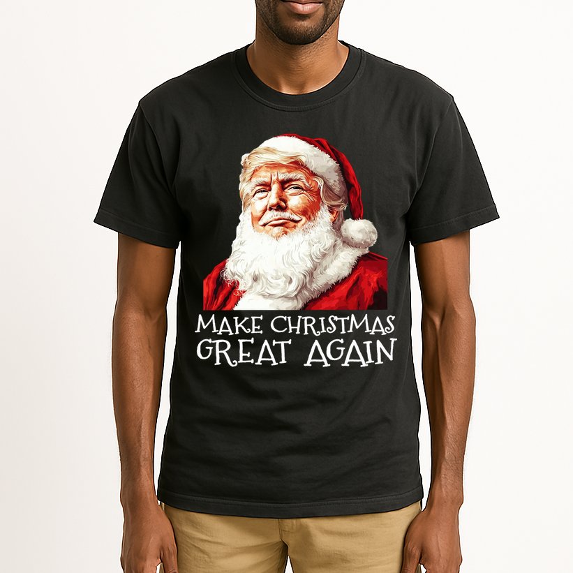 Make A Christmas Great Again Xmas President Trump Maga Santa Tall T-Shirt