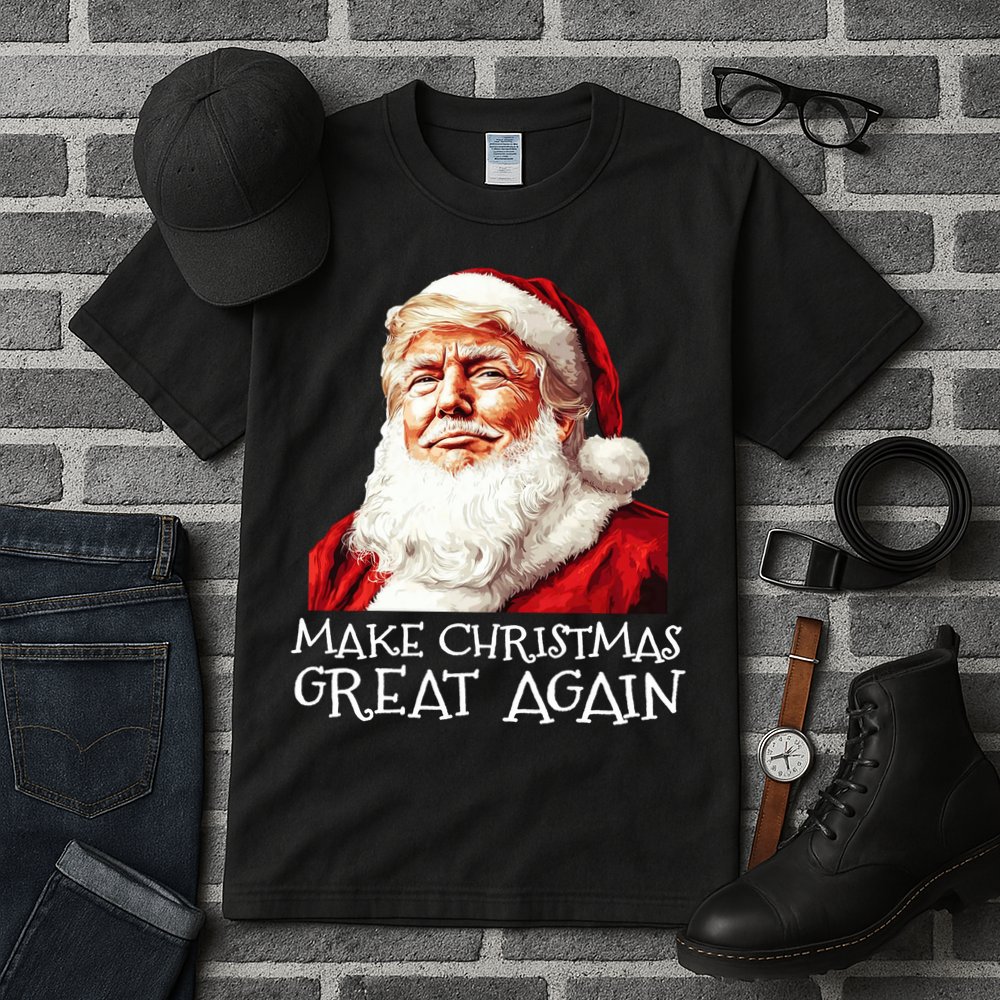 Make A Christmas Great Again Xmas President Trump Maga Santa Tall T-Shirt