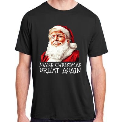 Make A Christmas Great Again Xmas President Trump Maga Santa Adult ChromaSoft Performance T-Shirt