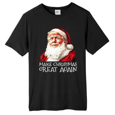 Make A Christmas Great Again Xmas President Trump Maga Santa Tall Fusion ChromaSoft Performance T-Shirt