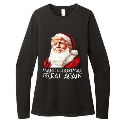 Make A Christmas Great Again Xmas President Trump Maga Santa Womens CVC Long Sleeve Shirt