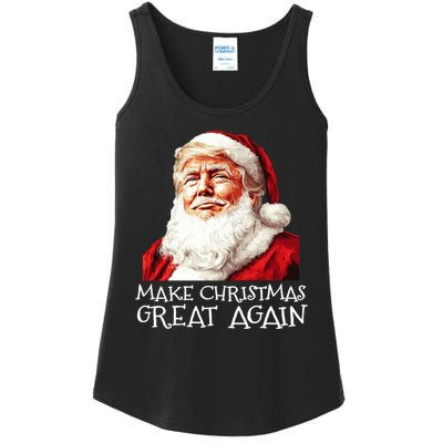 Make A Christmas Great Again Xmas President Trump Maga Santa Ladies Essential Tank