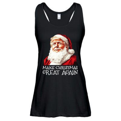 Make A Christmas Great Again Xmas President Trump Maga Santa Ladies Essential Flowy Tank