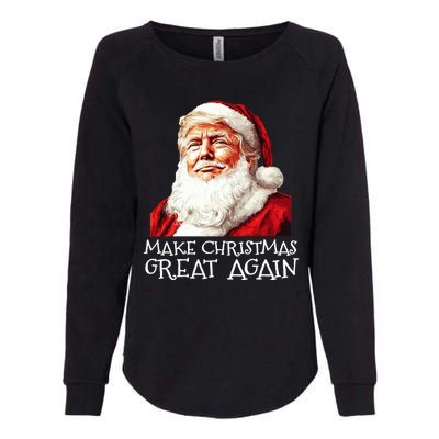 Make A Christmas Great Again Xmas President Trump Maga Santa Womens California Wash Sweatshirt