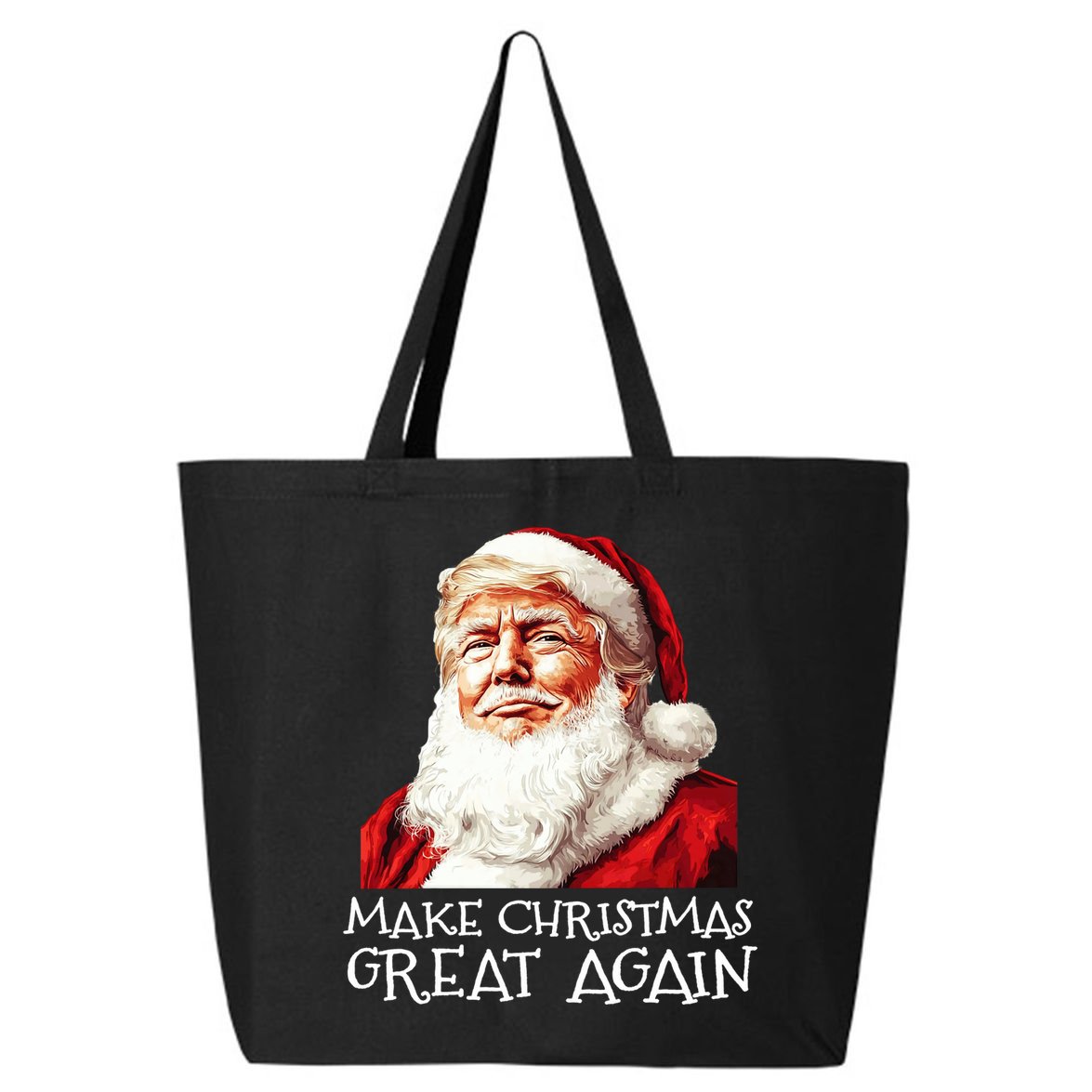 Make A Christmas Great Again Xmas President Trump Maga Santa 25L Jumbo Tote