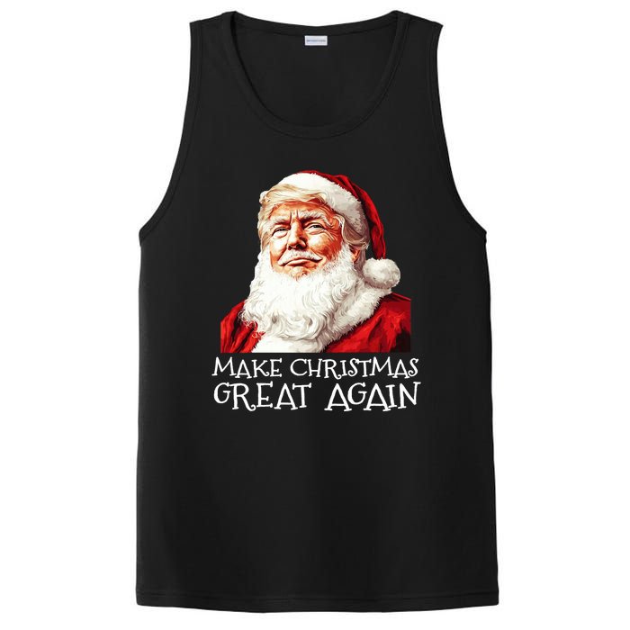 Make A Christmas Great Again Xmas President Trump Maga Santa PosiCharge Competitor Tank