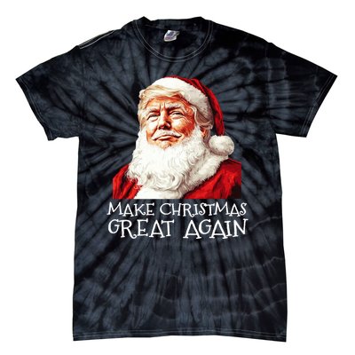 Make A Christmas Great Again Xmas President Trump Maga Santa Tie-Dye T-Shirt