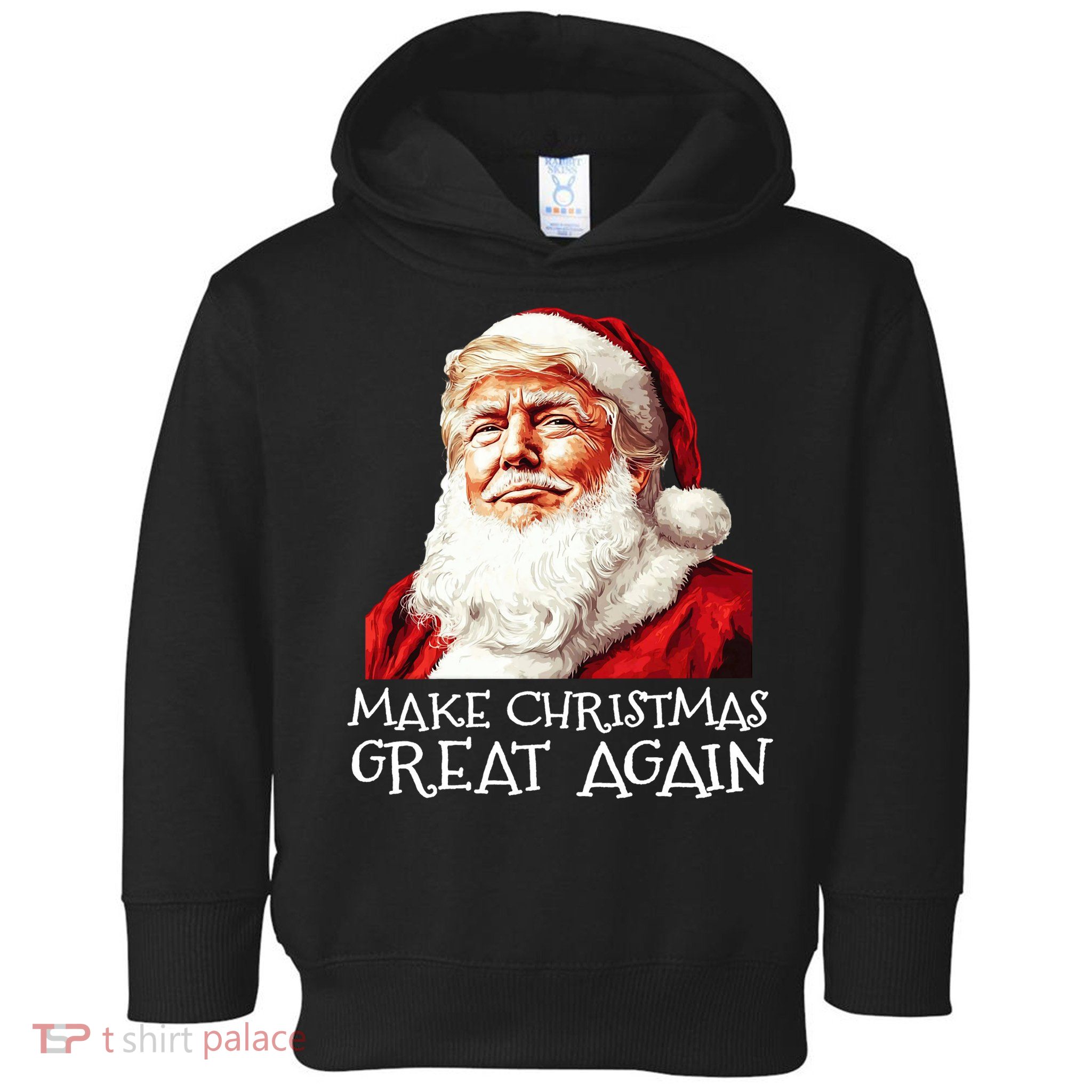 Make A Christmas Great Again Xmas President Trump Maga Santa Toddler Hoodie