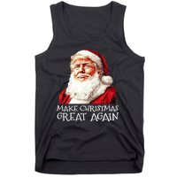 Make A Christmas Great Again Xmas President Trump Maga Santa Tank Top