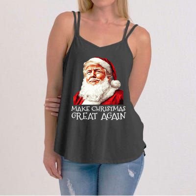 Make A Christmas Great Again Xmas President Trump Maga Santa Women's Strappy Tank