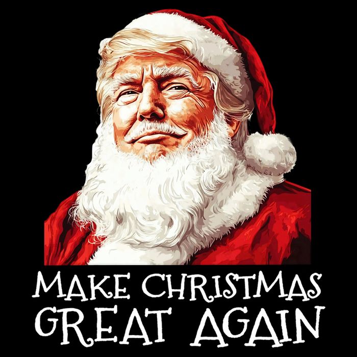Make A Christmas Great Again Xmas President Trump Maga Santa Women's Crop Top Tee