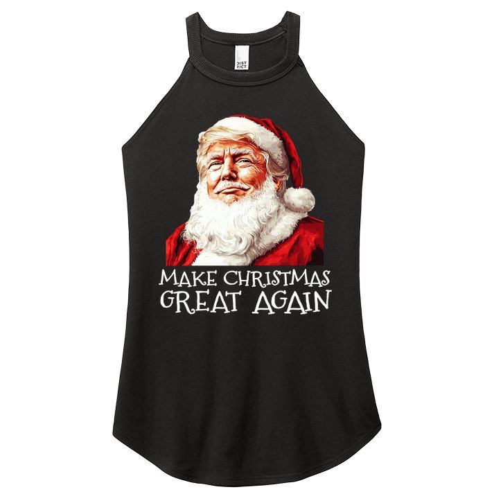 Make A Christmas Great Again Xmas President Trump Maga Santa Women's Perfect Tri Rocker Tank