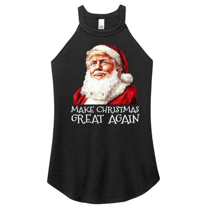 Make A Christmas Great Again Xmas President Trump Maga Santa Women's Perfect Tri Rocker Tank