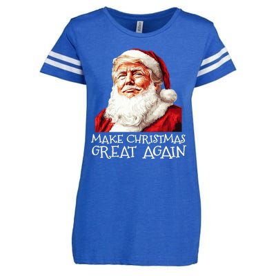 Make A Christmas Great Again Xmas President Trump Maga Santa Enza Ladies Jersey Football T-Shirt