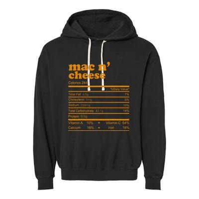 Mac And Cheese Nutrition Facts 2021 Thanksgiving Nutrition Garment-Dyed Fleece Hoodie