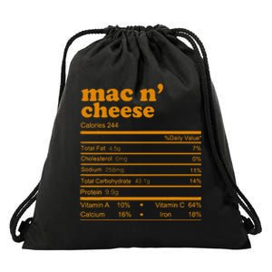 Mac And Cheese Nutrition Facts 2021 Thanksgiving Nutrition Drawstring Bag