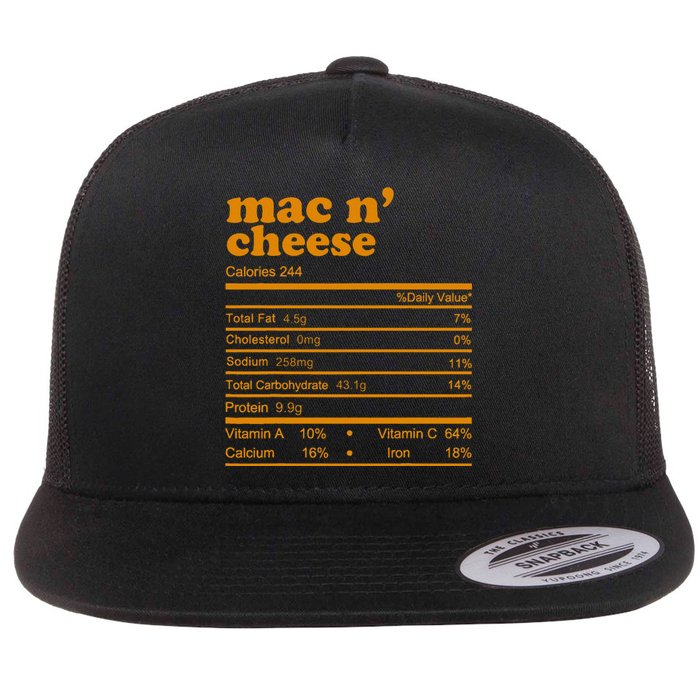 Mac And Cheese Nutrition Facts 2021 Thanksgiving Nutrition Flat Bill Trucker Hat