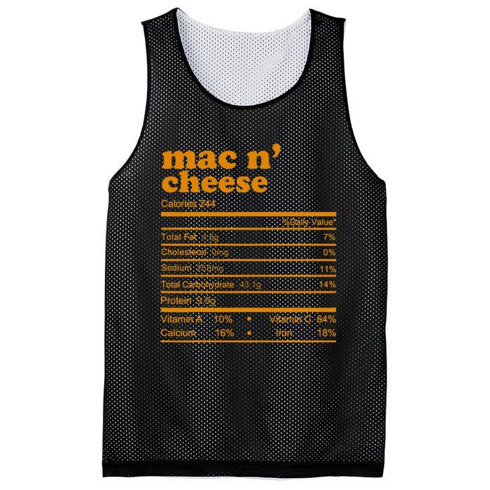 Mac And Cheese Nutrition Facts 2021 Thanksgiving Nutrition Mesh Reversible Basketball Jersey Tank