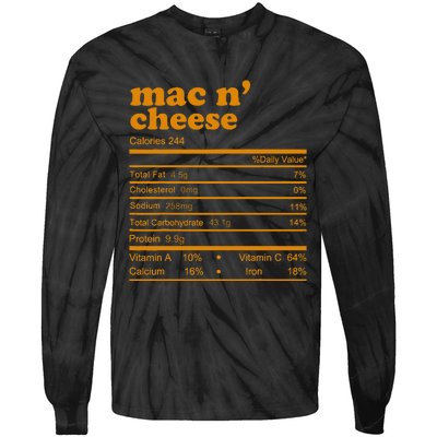 Mac And Cheese Nutrition Facts 2021 Thanksgiving Nutrition Tie-Dye Long Sleeve Shirt