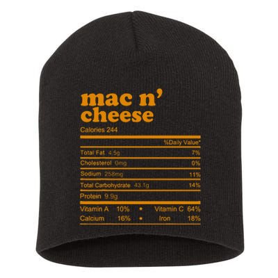 Mac And Cheese Nutrition Facts 2021 Thanksgiving Nutrition Short Acrylic Beanie