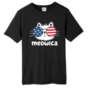 Meowica America Cat Cute Tall Fusion ChromaSoft Performance T-Shirt