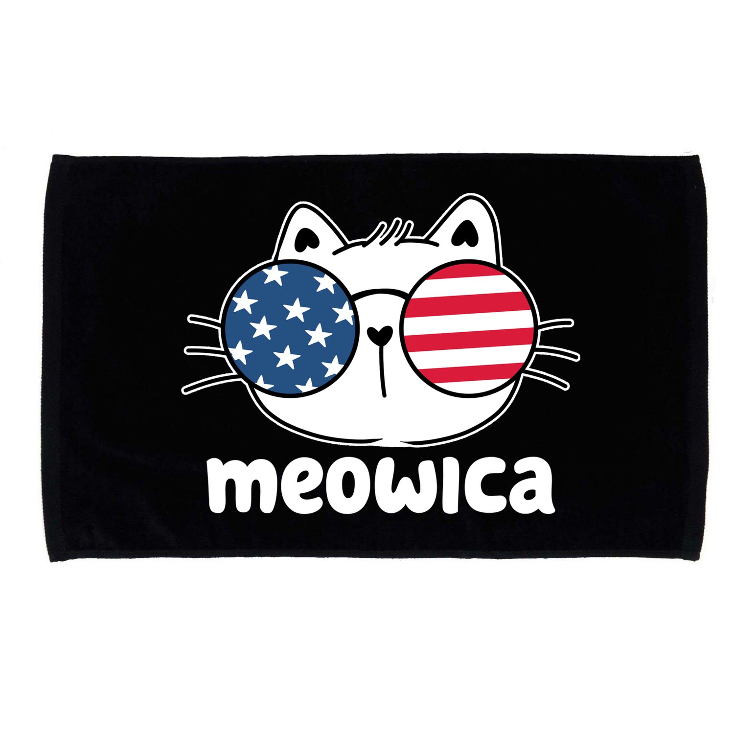 Meowica America Cat Cute Microfiber Hand Towel
