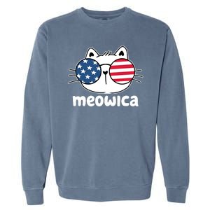 Meowica America Cat Cute Garment-Dyed Sweatshirt