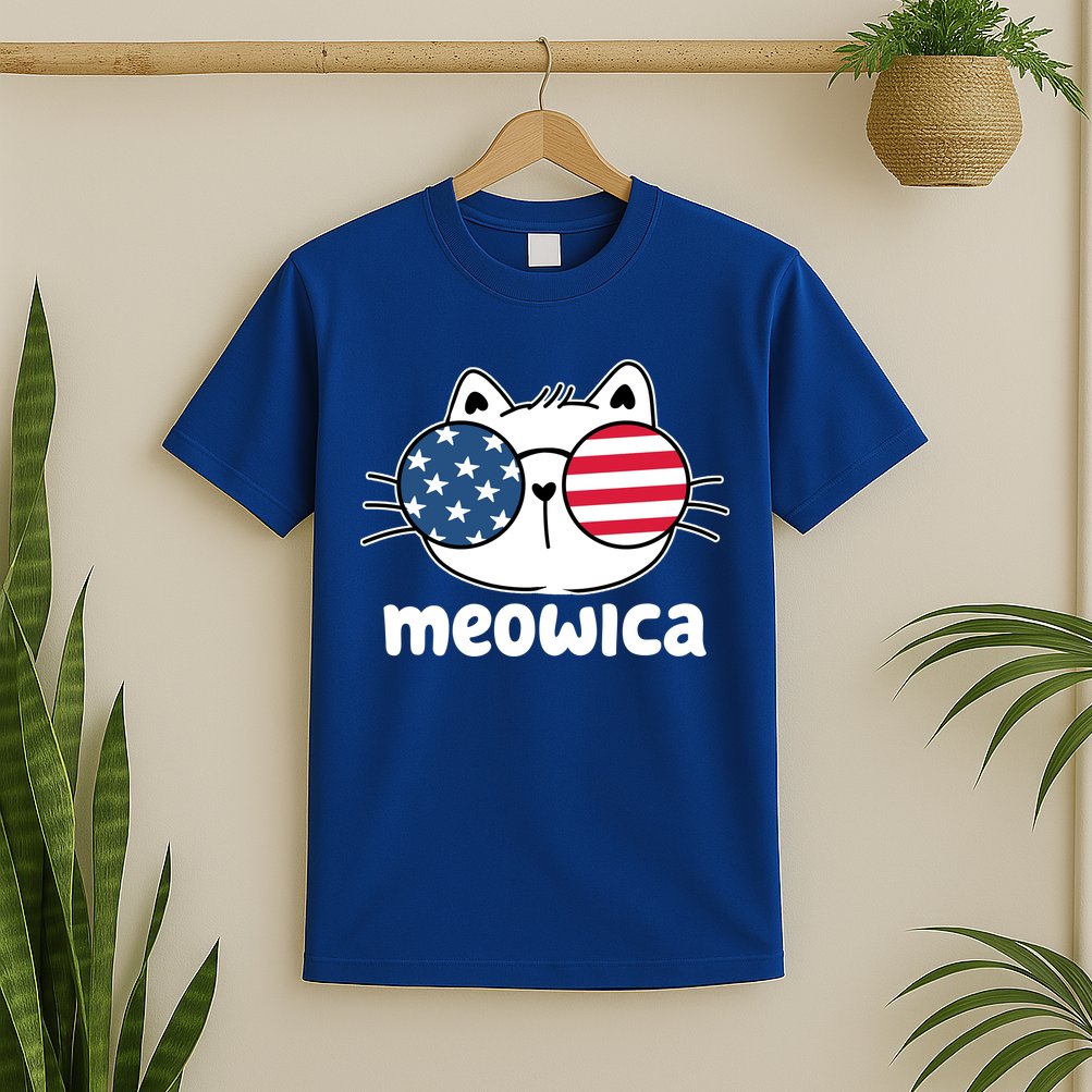 Meowica America Cat Cute T-Shirt