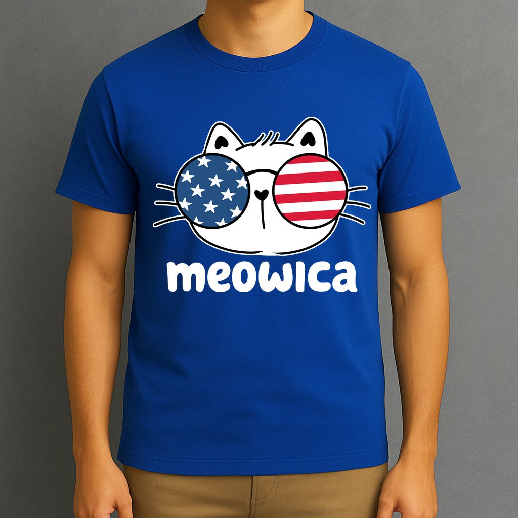 Meowica America Cat Cute T-Shirt