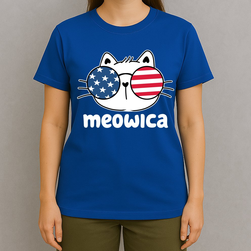 Meowica America Cat Cute T-Shirt