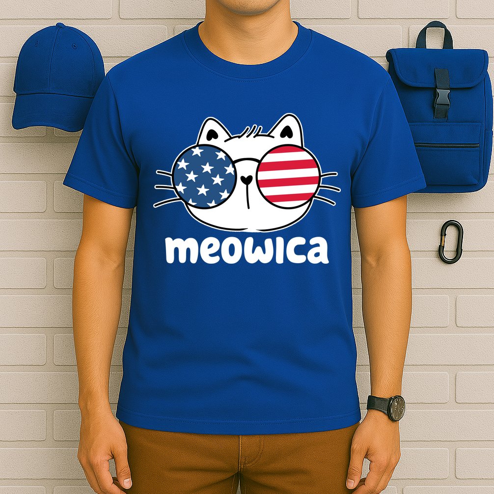 Meowica America Cat Cute T-Shirt