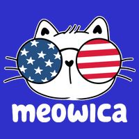 Meowica America Cat Cute T-Shirt