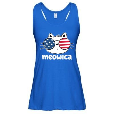 Meowica America Cat Cute Ladies Essential Flowy Tank